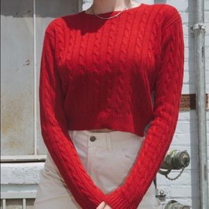 RED BRANDY MELVILLE OLSEN SWEATER *LONG*